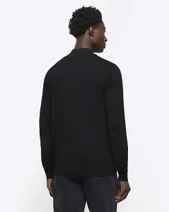 River Island slim fit knitted half zip jumper< Jumpers & Cardigans
