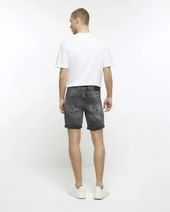 River Island slim fit ripped denim shorts< Shorts