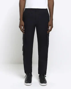 River Island slim fit smart techy cargo trousers< Trousers