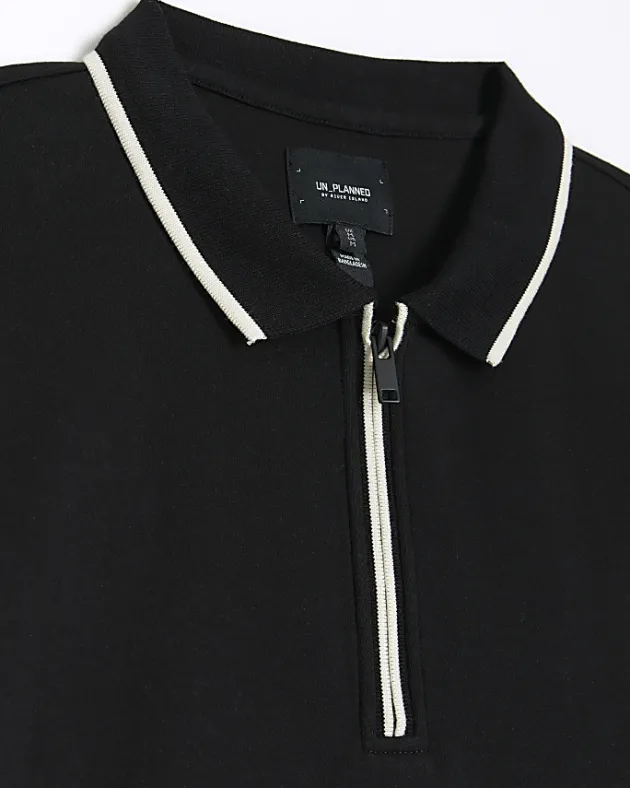 River Island slim fit taped collar polo< Polo Shirts
