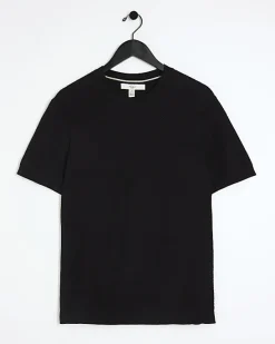 River Island slim fit textured knit t-shirt< Jumpers & Cardigans