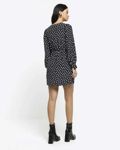 River Island spot knot detail swing mini dress< Dresses