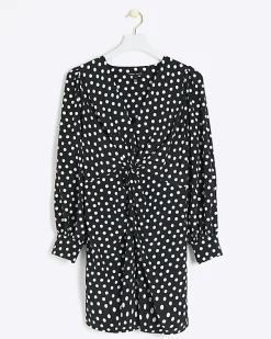 River Island spot knot detail swing mini dress< Dresses