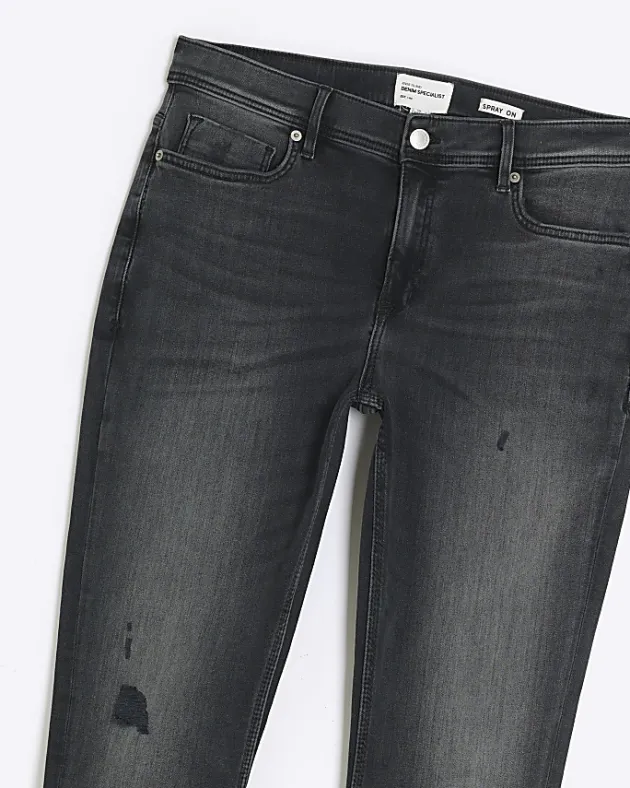 River Island spray on super skinny fit ripped jeans< Jeans