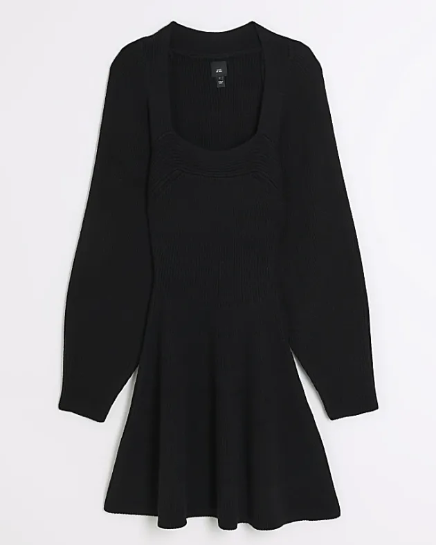 River Island square neck jumper mini dress< Dresses
