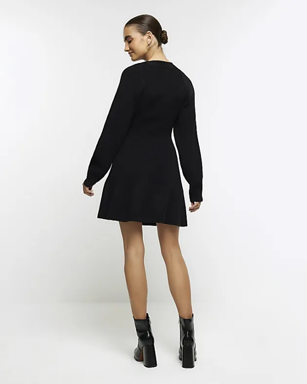 River Island square neck jumper mini dress< Dresses