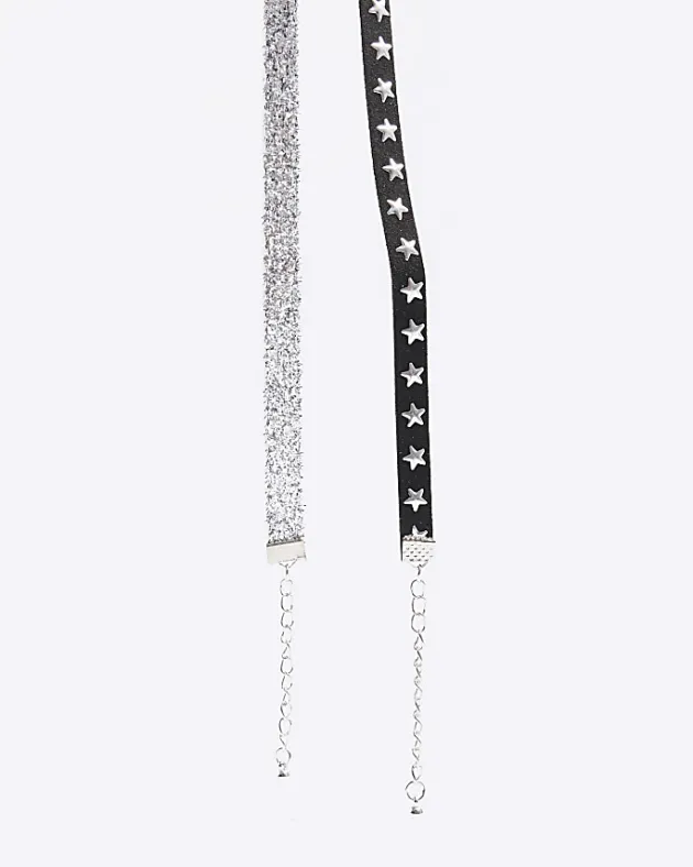 River Island star choker necklace 2 pack< Accessories & Jewellery