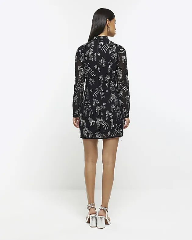 River Island star embellishment bodycon mini dress< Dresses