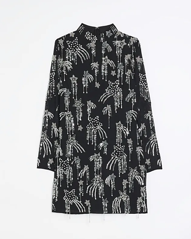 River Island star embellishment bodycon mini dress< Dresses