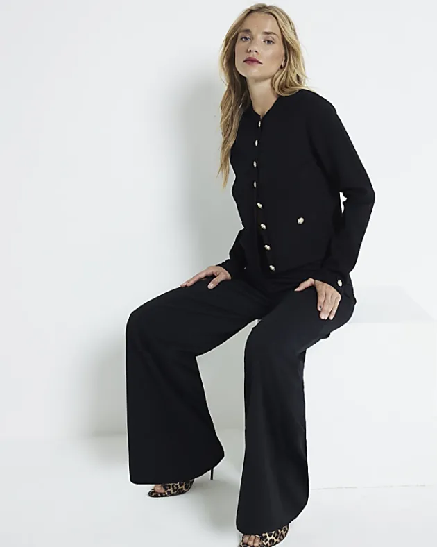 River Island stitched wide leg trousers< Trousers