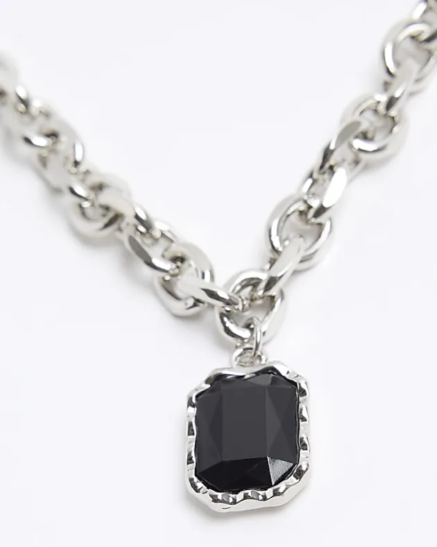 River Island Stone Pendant Necklace< Jewellery & Watches