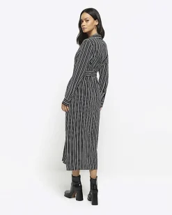 River Island stripe belted midi shirt dress< Dresses