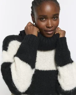 River Island stripe roll neck jumper maxi dress< Dresses