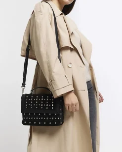 River Island suede studded satchel bag< Bags, Purses & Luggage