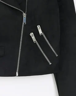 River Island suedette crop biker jacket< Coats & Jackets