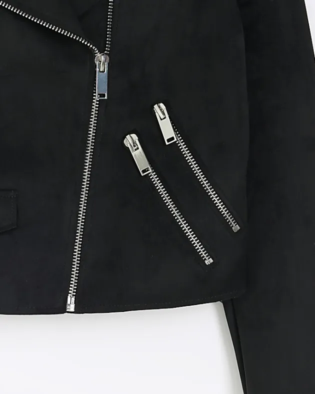 River Island suedette crop biker jacket< Coats & Jackets