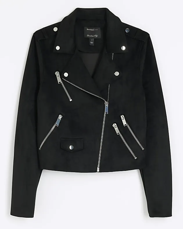 River Island suedette crop biker jacket< Coats & Jackets
