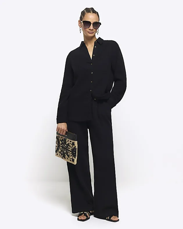 River Island textured long sleeve shirt< Co-ord Sets
