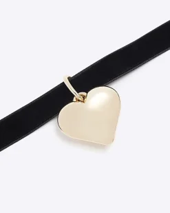 River Island velvet heart necklace< Jewellery