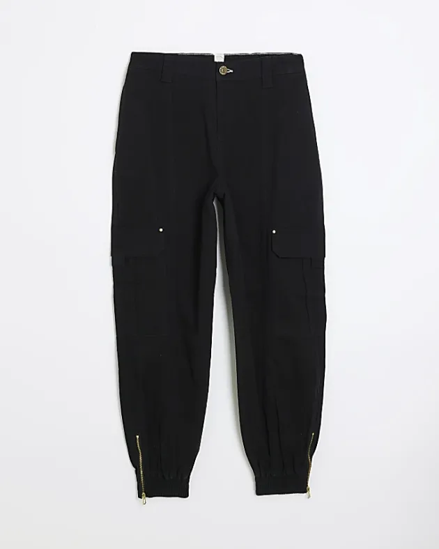 River Island zip cuffed cargo trousers< Trousers