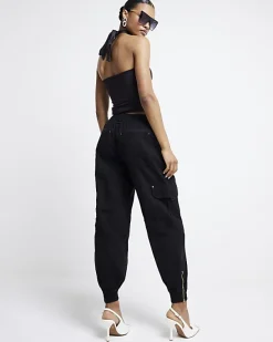 River Island zip cuffed cargo trousers< Trousers