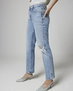 River Island bum sculpt slim straight ripped jeans< Jeans