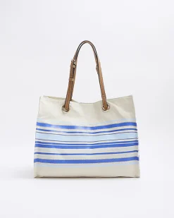 River Island canvas stripe shopper bag< Bags, Purses & Luggage