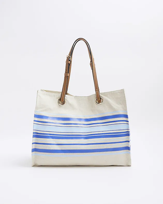 River Island canvas stripe shopper bag< Bags, Purses & Luggage