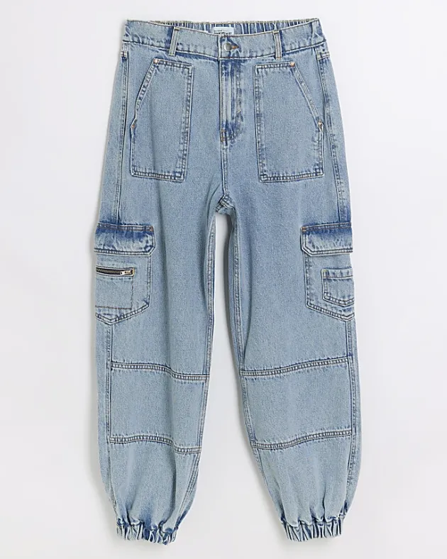 River Island cuffed cargo jeans< Jeans