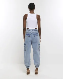 River Island cuffed cargo jeans< Jeans