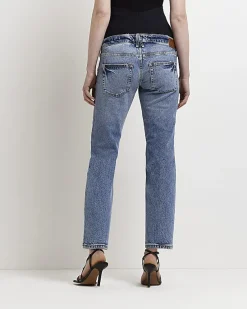 River Island denim low rise straight jeans< Maternity