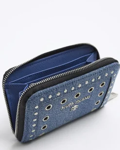 River Island denim studded purse< Bags, Purses & Luggage