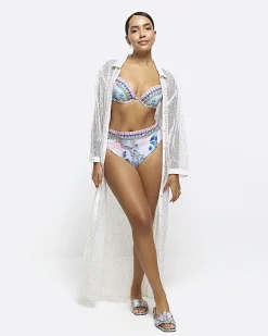 River Island diamante high waisted bikini bottoms< Swimwear & Beachwear