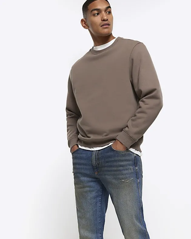 River Island faded tapered fit jeans< Jeans