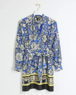 River Island floral belted mini shirt dress< Dresses