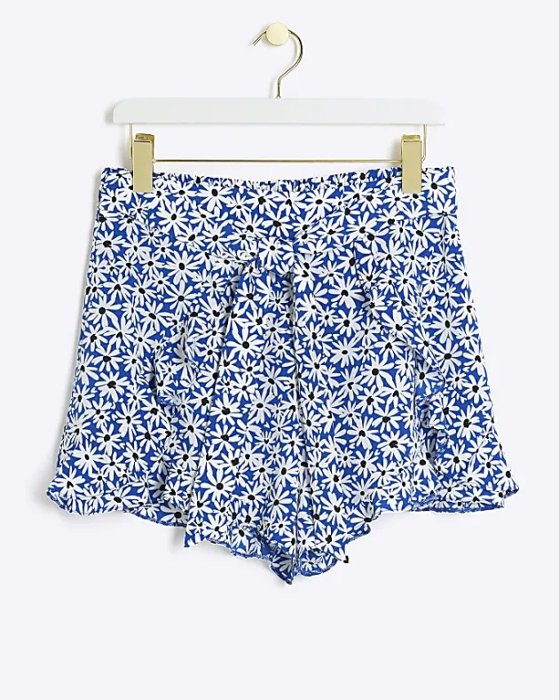 River Island floral belted shorts< Shorts