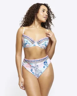 River Island fuller bust embellished bikini top< Swimwear & Beachwear