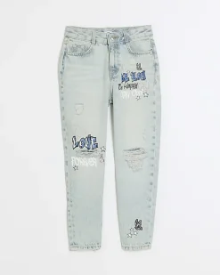 River Island graffiti ripped jeans< Jeans