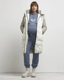River Island graphic cropped maternity hoodie< Maternity