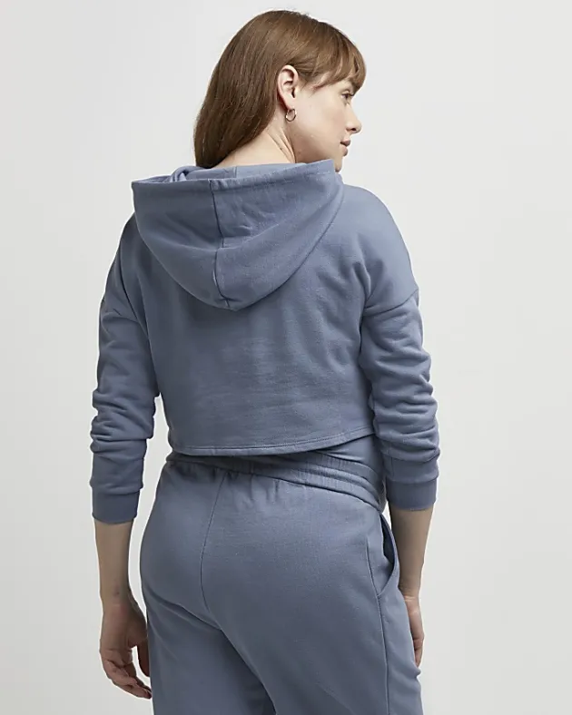 River Island graphic cropped maternity hoodie< Maternity