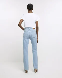 River Island high rise stove pipe straight leg jeans< Jeans