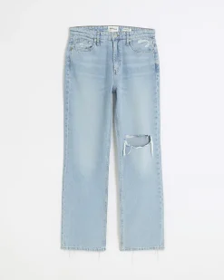 River Island high rise stove pipe straight leg jeans< Jeans