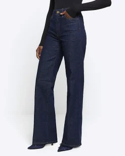 River Island high rise wide leg jeans< Jeans