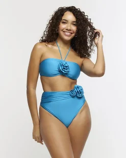 River Island high waisted corsage bikini bottoms< Swimwear & Beachwear