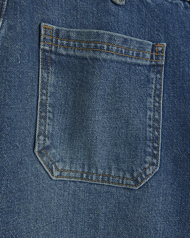 River Island high waisted flare wide fit jeans< Petite