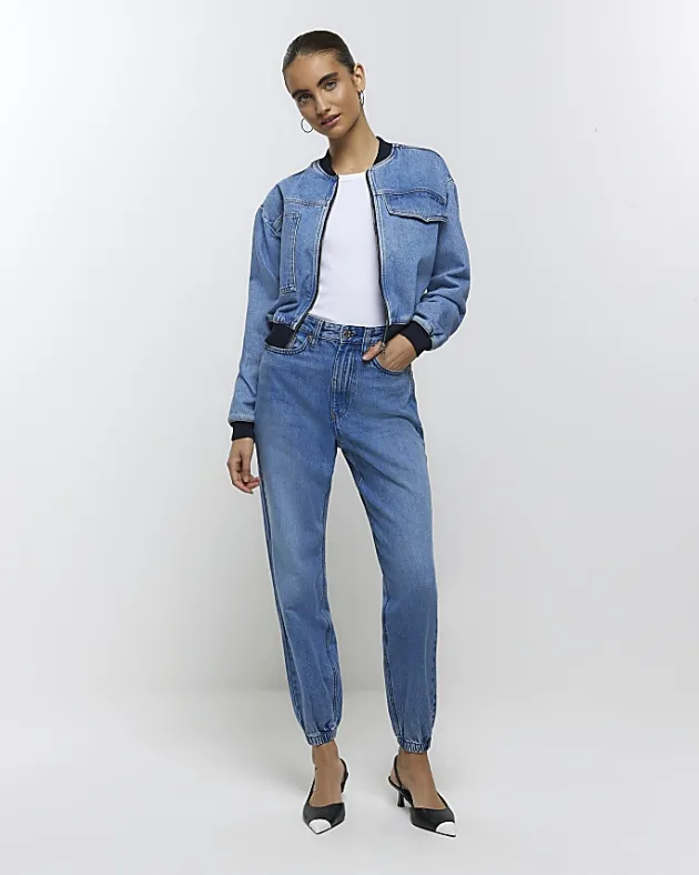 River Island high waisted jogger jeans< Jeans