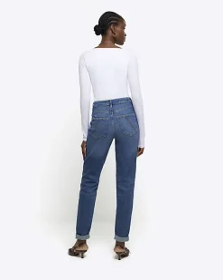 River Island high waisted mom ripped jeans< Jeans