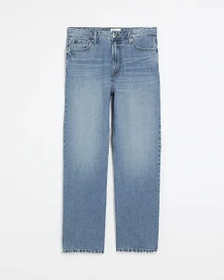 River Island high waisted relaxed straight leg jeans< Jeans