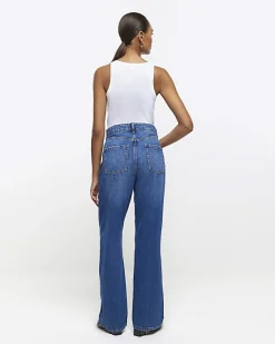 River Island high waisted relaxed straight leg jeans< Jeans