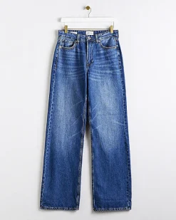 River Island high waisted relaxed straight leg jeans< Jeans